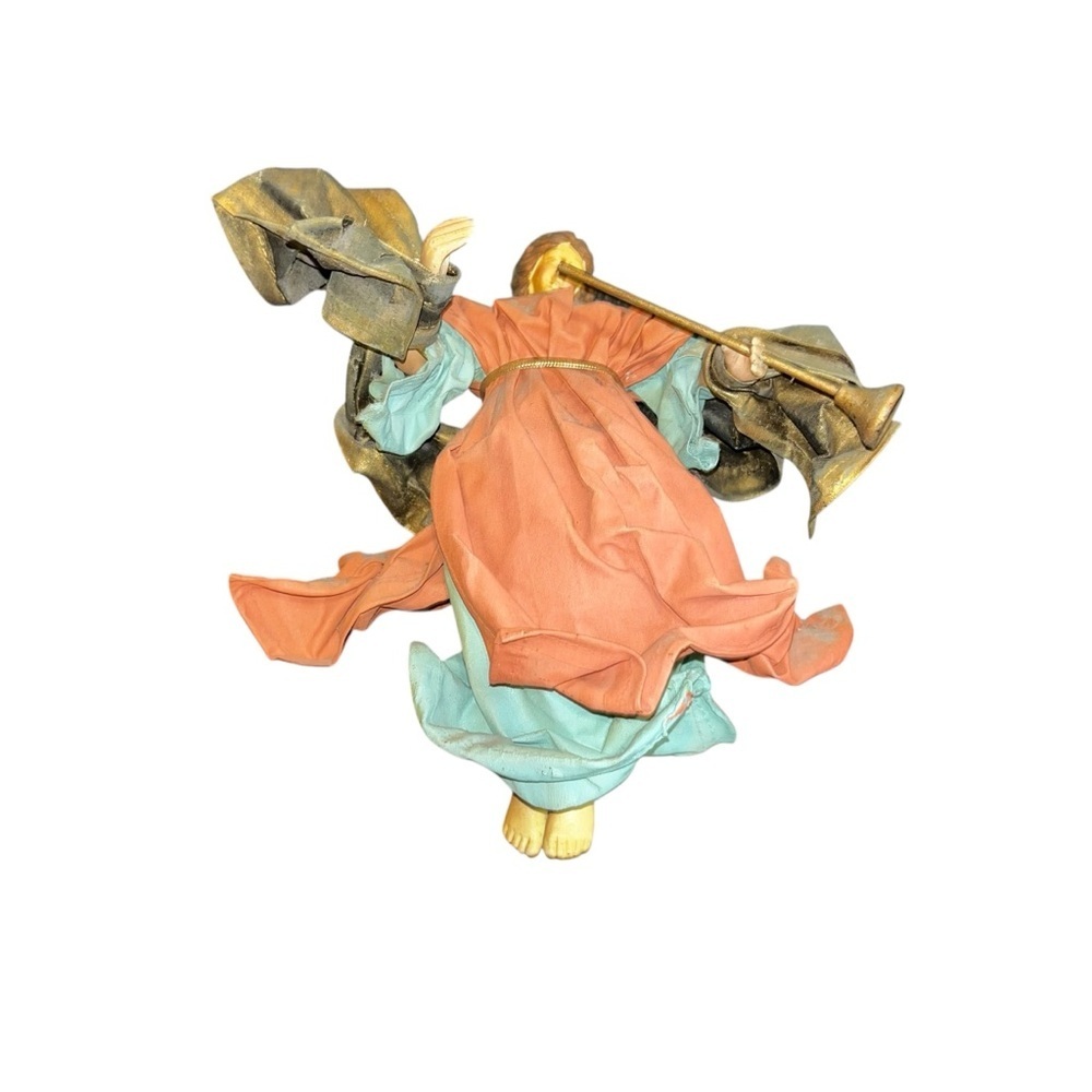 Vintage antique paper twist Angel Figurine doll Christmas 8”